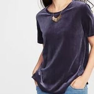 old navy relaxed velvet tee